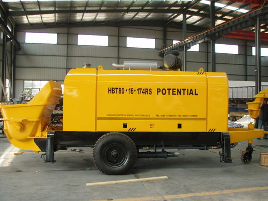 Pompa per calcestruzzo montata carrello motore diesel per costruzione