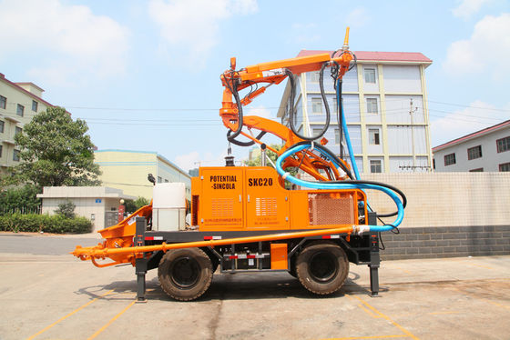 KC2012W hanno bagnato il telecomando senza fili a macchina dello Shotcrete con il compressore d'aria esterno