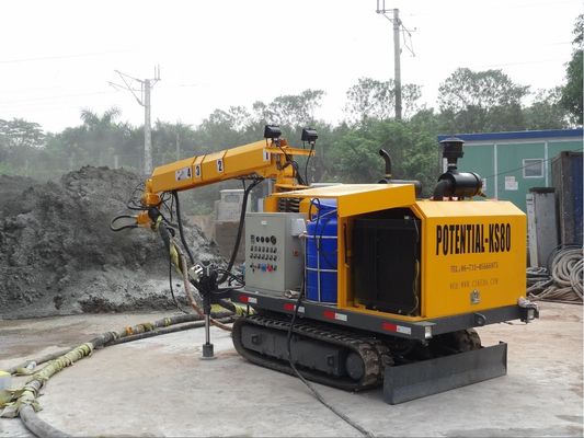 Attrezzatura bagnata LCD dello Shotcrete, lunghezza di cavo della macchina 80m dello Shotcrete del miscuglio umido